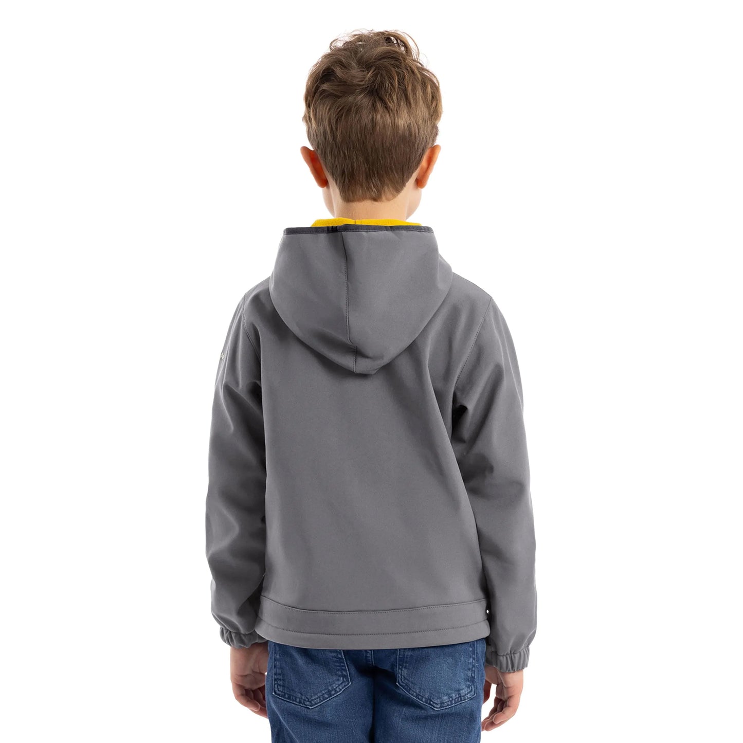 Storm Grey-Sulphur - Lifestyle - Trespass Childrens-Kids Faster Soft Shell Jacket