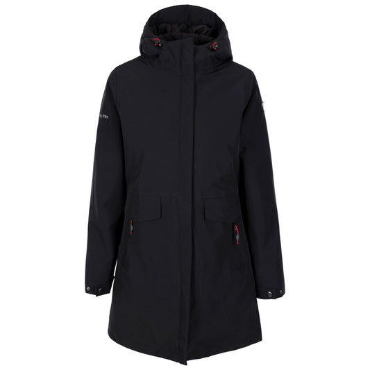 Black - Front - Trespass Womens-Ladies Modesty TP75 Waterproof Jacket