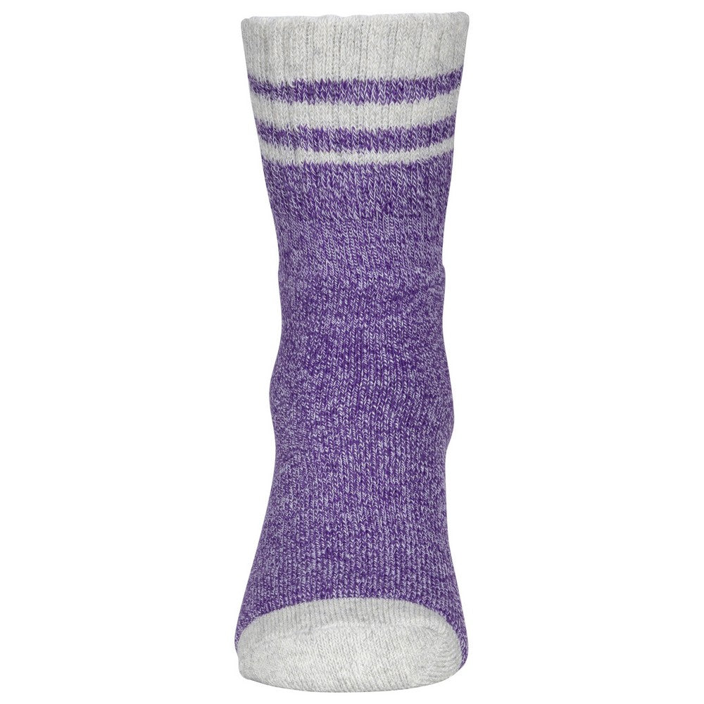 Purple Marl - Pack Shot - Trespass Childrens-Kids Vic Anti-Blister Boot Socks