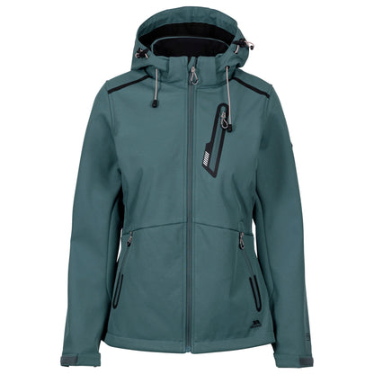 Spruce Green - Front - Trespass Womens-Ladies Neman TP75 Soft Shell Jacket