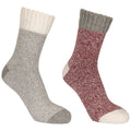 Grey-Cherry Marl - Front - Trespass Unisex Adult Inigo Socks