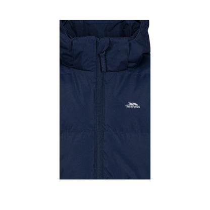 Navy - Side - Trespass Girls Missie Logo Jacket
