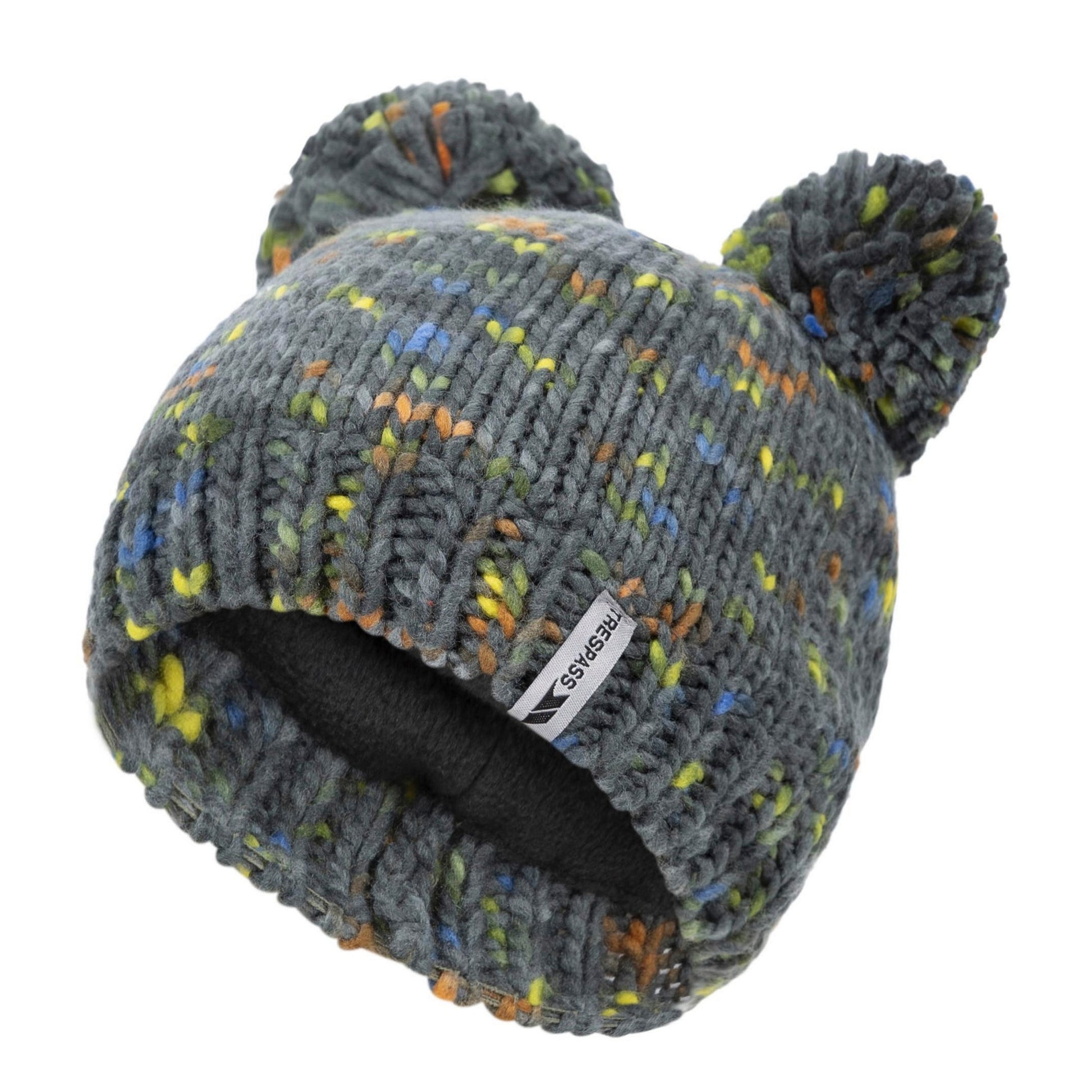 Spruce Green - Back - Trespass Childrens-Kids Ted Pom Pom Beanie