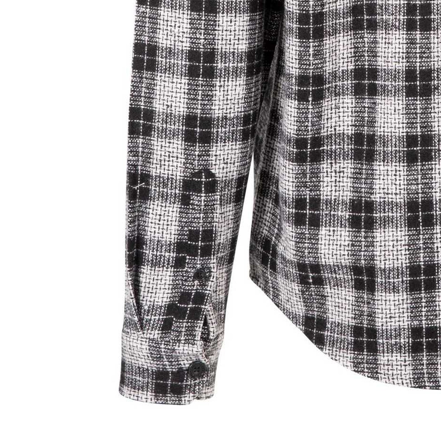 Black-White - Pack Shot - Trespass Mens Portlaw Checked Shirt