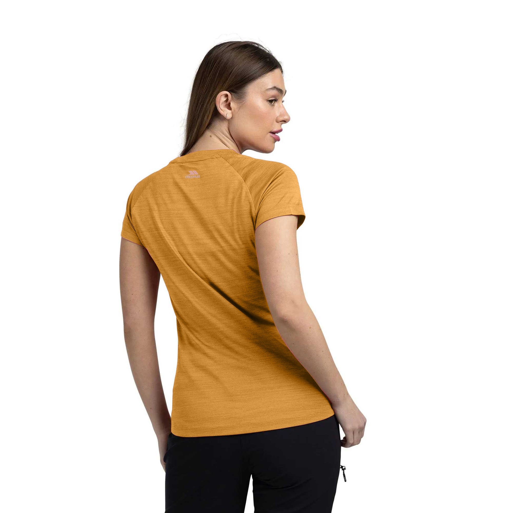 Amber Glow Marl - Pack Shot - Trespass Womens-Ladies Vickland TP75 Active T-Shirt