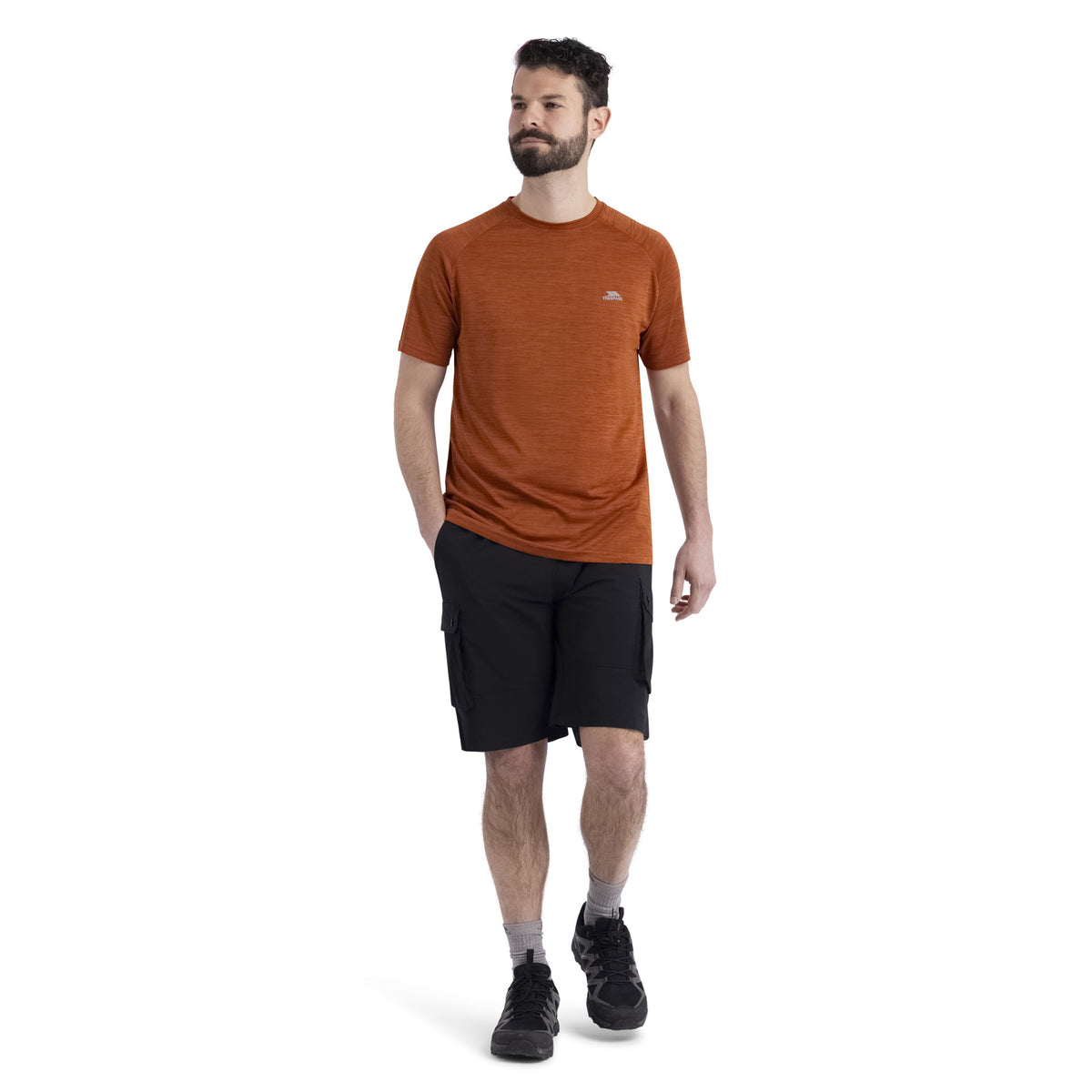Burnt Orange Marl - Pack Shot - Trespass Mens Leecana TP75 T-Shirt