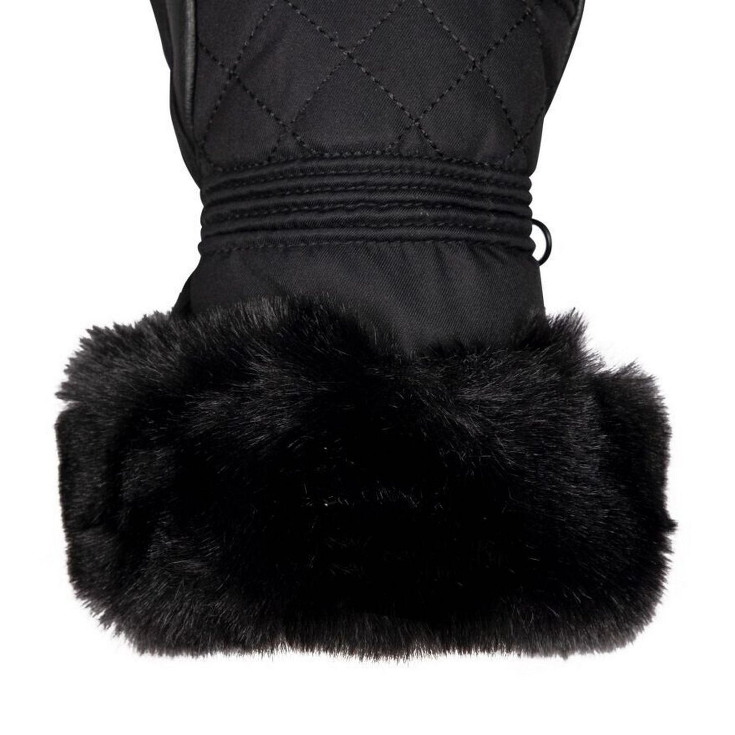 Black - Pack Shot - Trespass Womens-Ladies Dirin Leather Ski Gloves