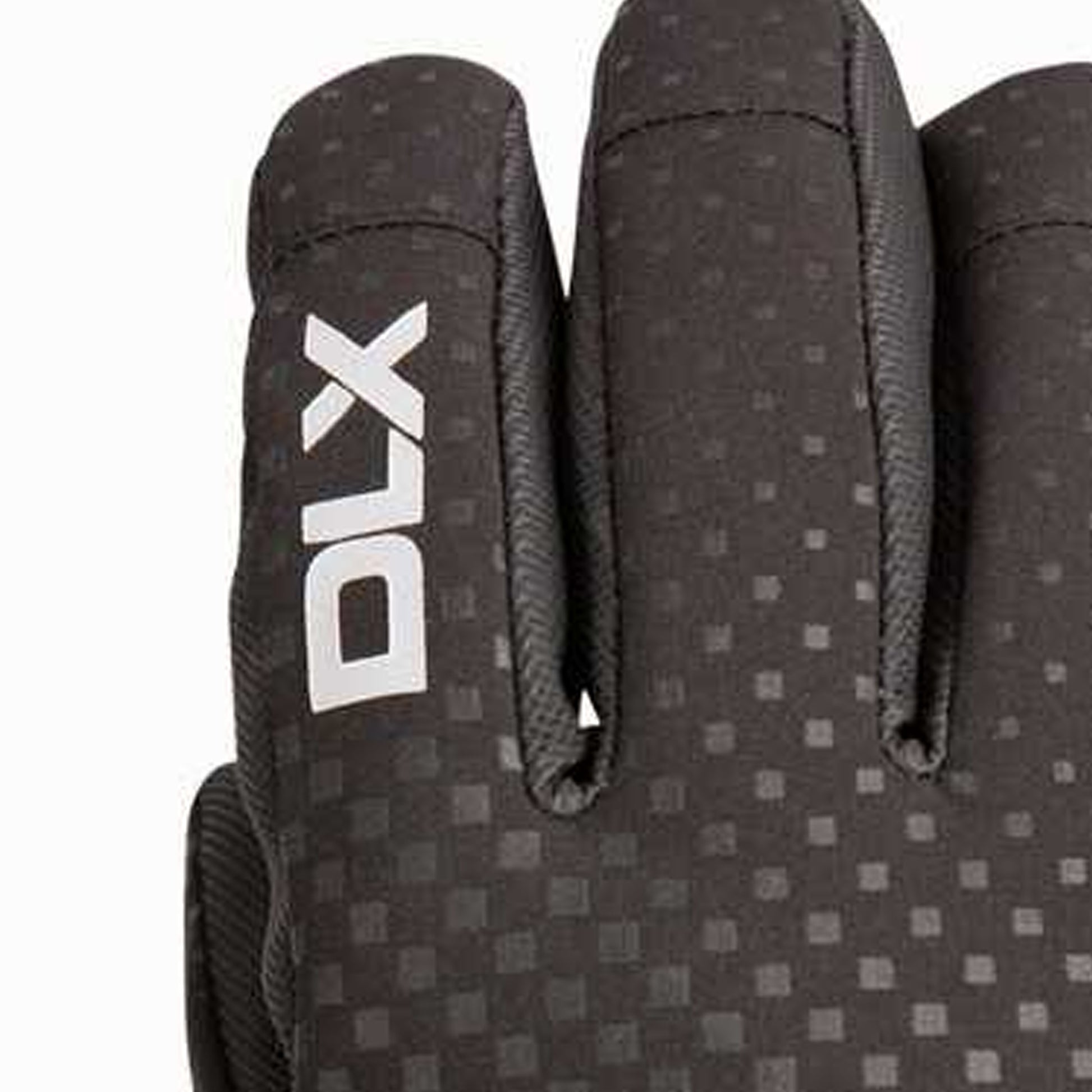 Black - Side - Trespass Childrens-Kids Alpeak Leather Gloves