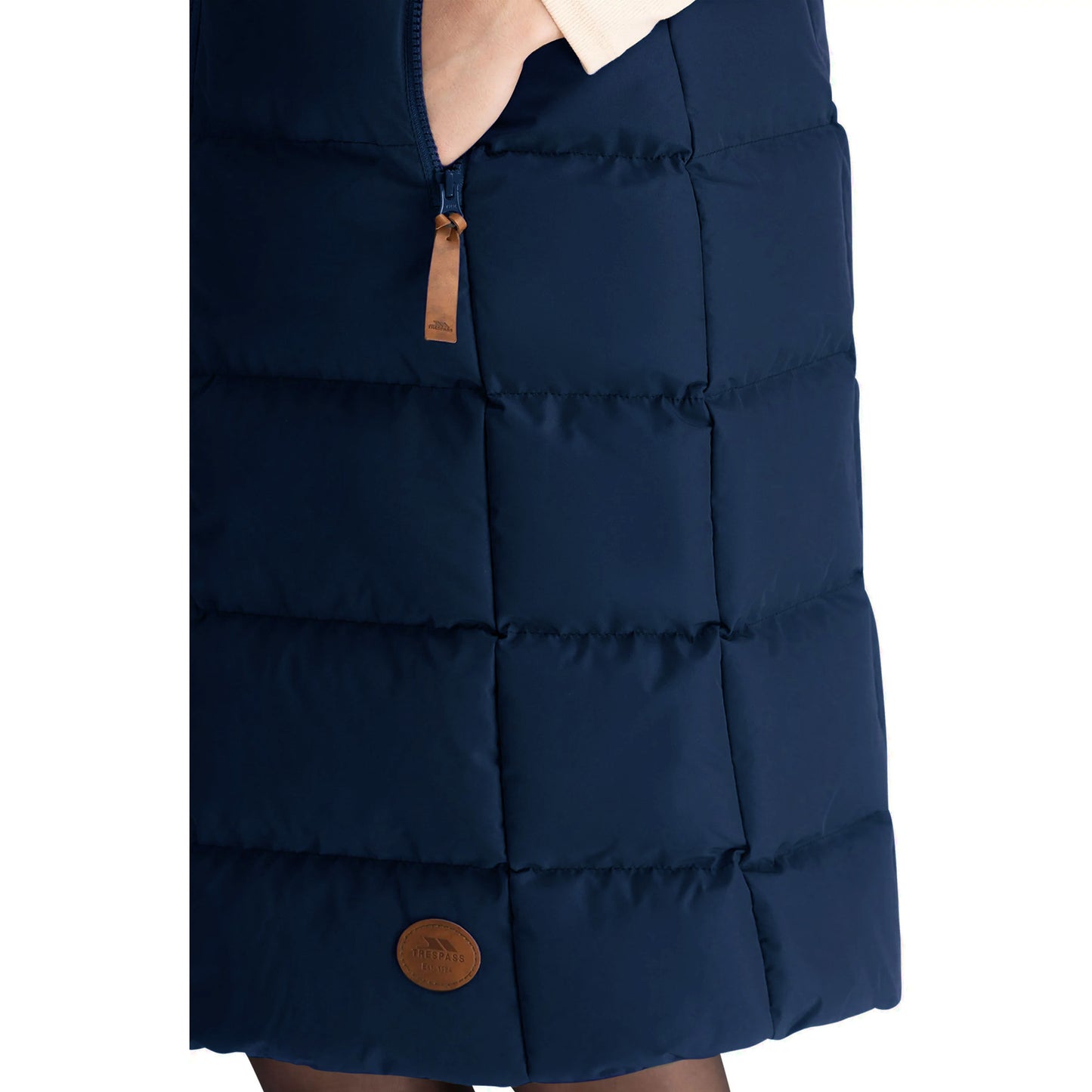 Navy - Side - Trespass Womens-Ladies Audrey Gilet