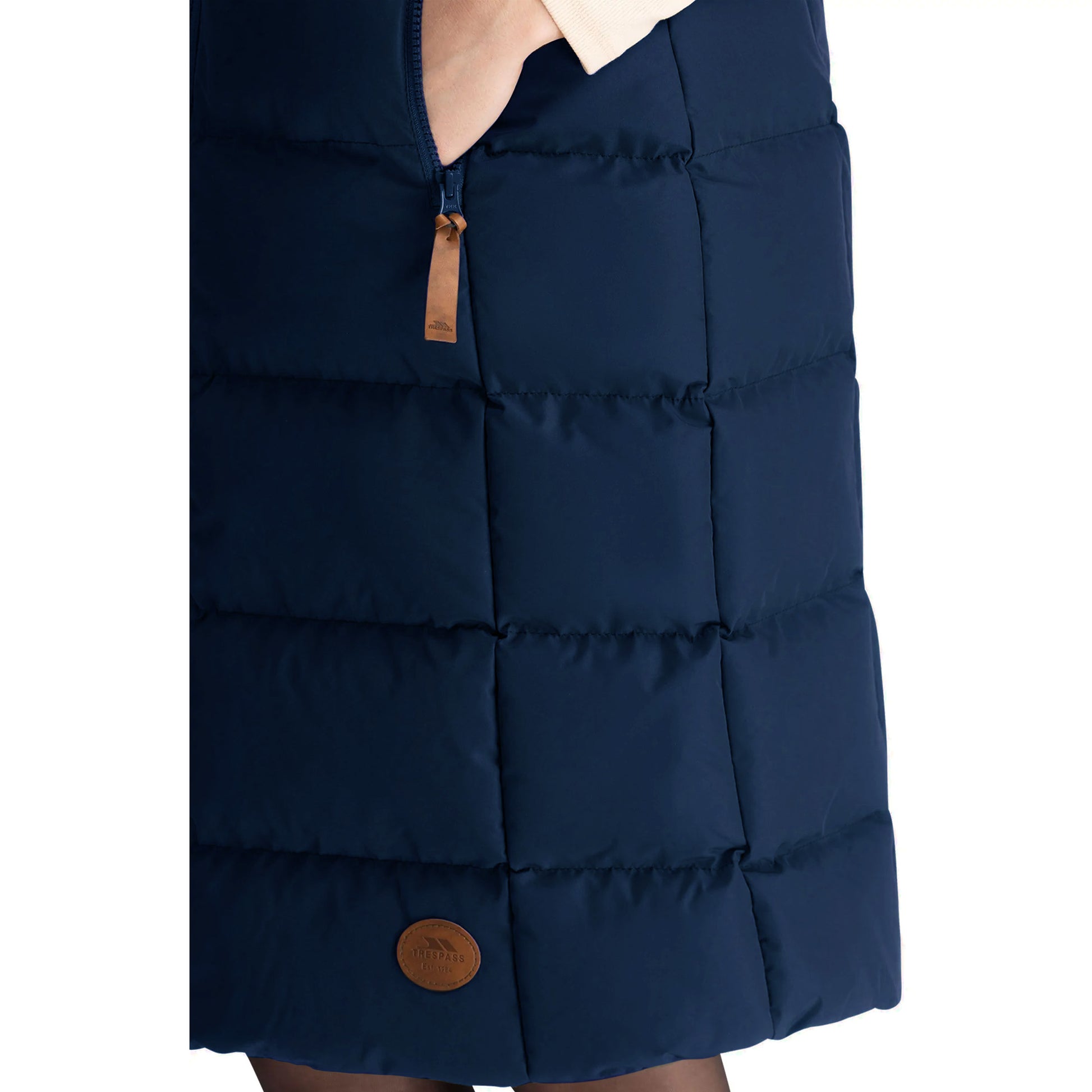 Navy - Side - Trespass Womens-Ladies Audrey Gilet