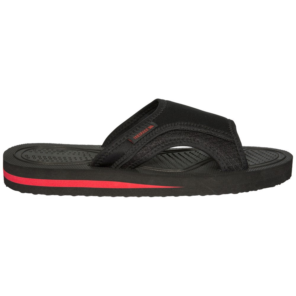 Black - Lifestyle - Trespass Mens Garo Contrast Flip Flops
