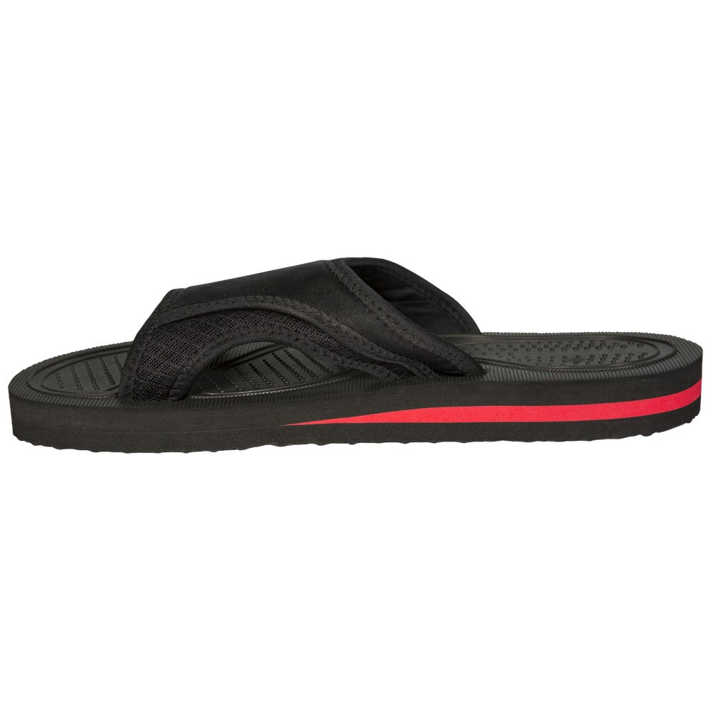 Black - Pack Shot - Trespass Mens Garo Contrast Flip Flops