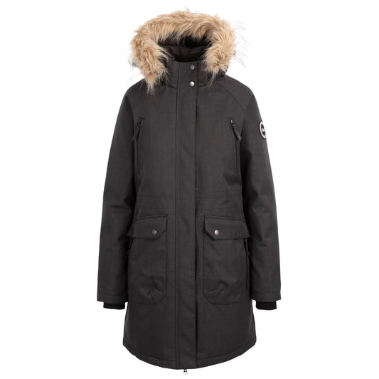 Black Marl - Front - Trespass Womens-Ladies Dana Down Jacket