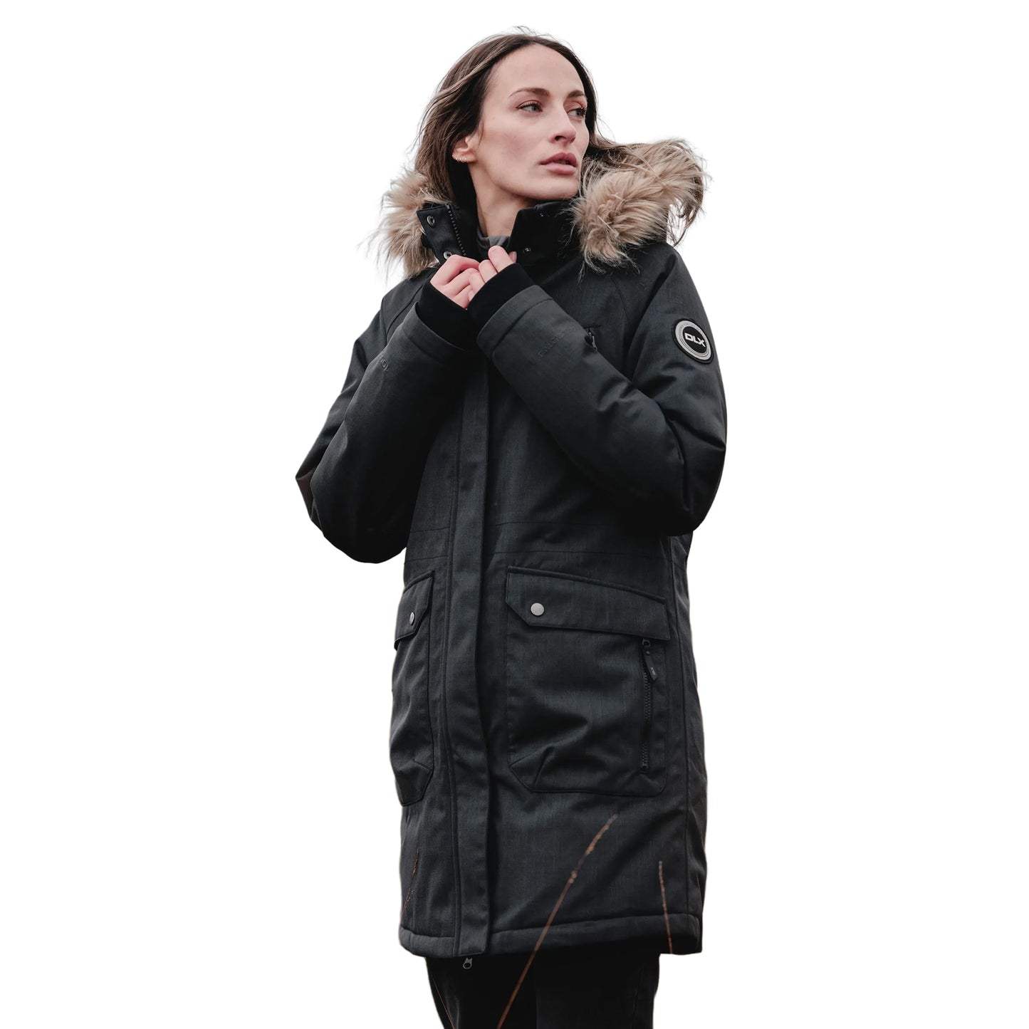 Black Marl - Pack Shot - Trespass Womens-Ladies Dana Down Jacket