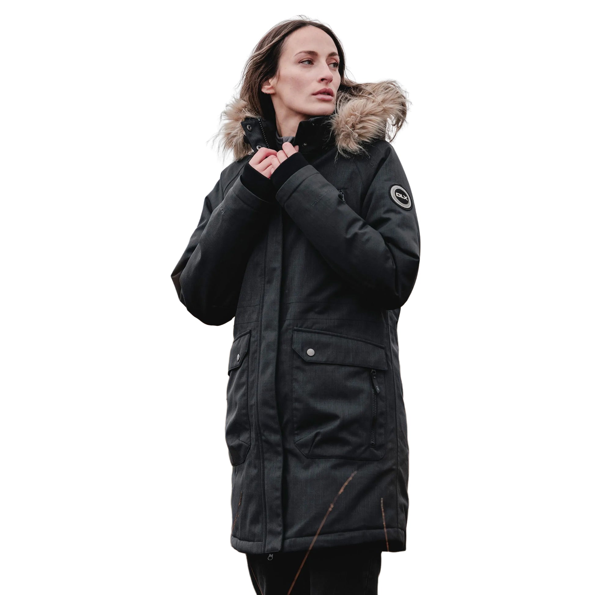 Black Marl - Pack Shot - Trespass Womens-Ladies Dana Down Jacket