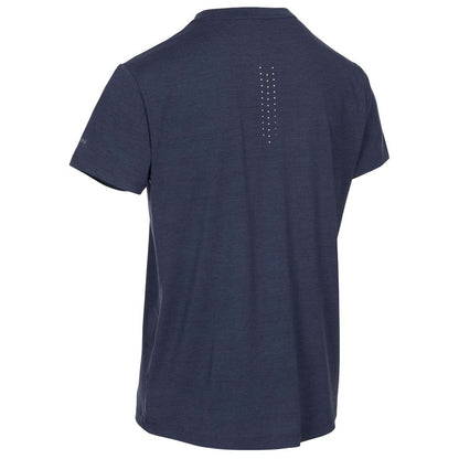 Navy Marl - Back - Trespass Mens Bradley DLX T-Shirt