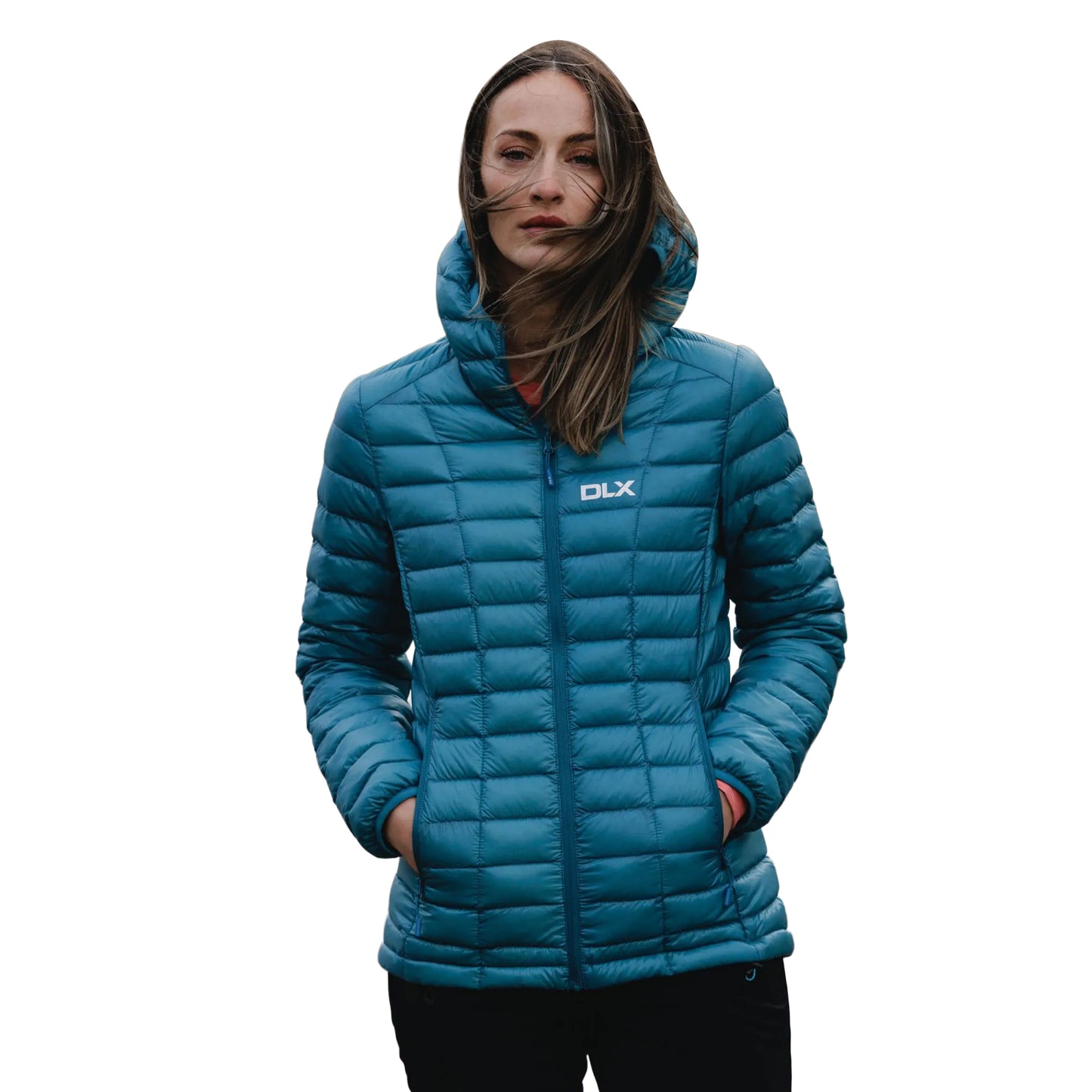 Storm Blue - Pack Shot - Trespass Womens-Ladies Galina Padded Jacket
