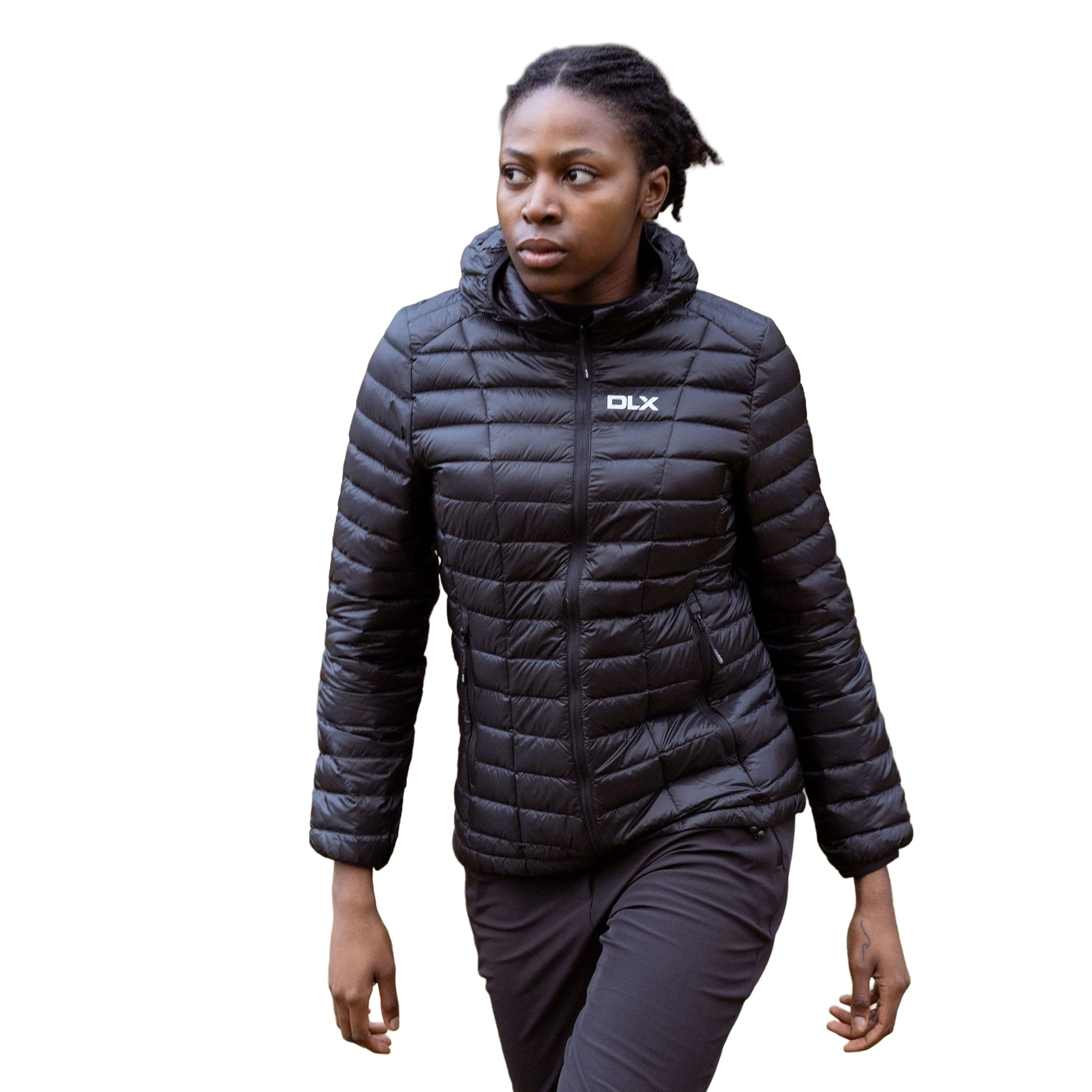 Black - Pack Shot - Trespass Womens-Ladies Galina Padded Jacket