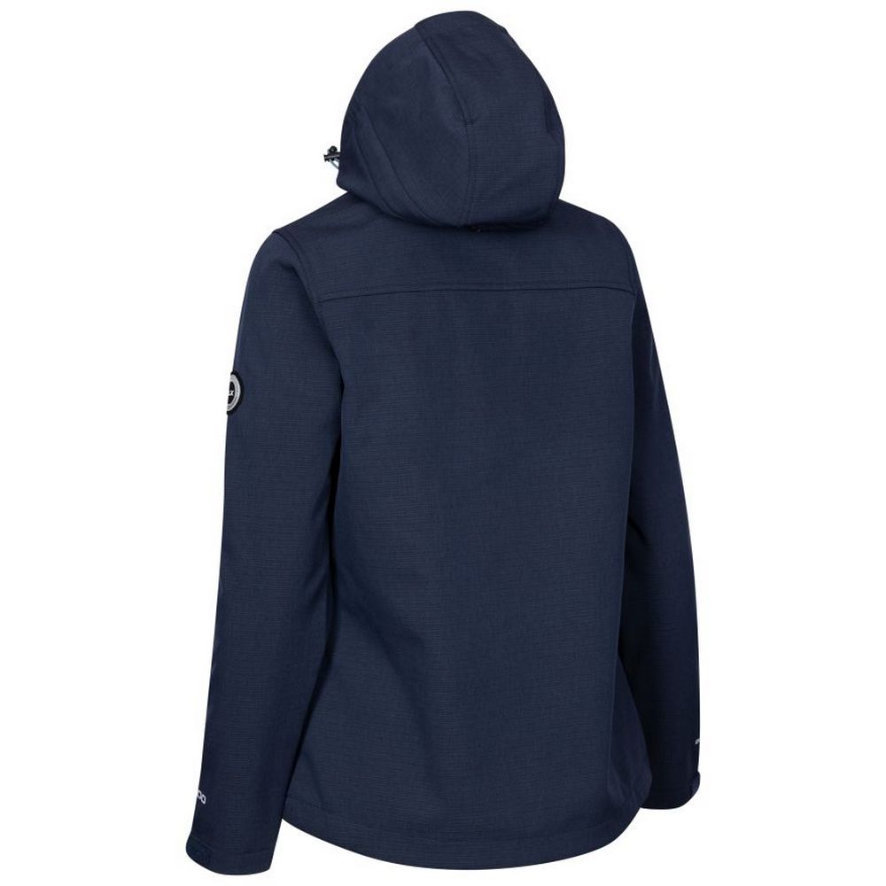 Navy Marl - Back - Trespass Womens-Ladies Christine DLX Soft Shell Jacket