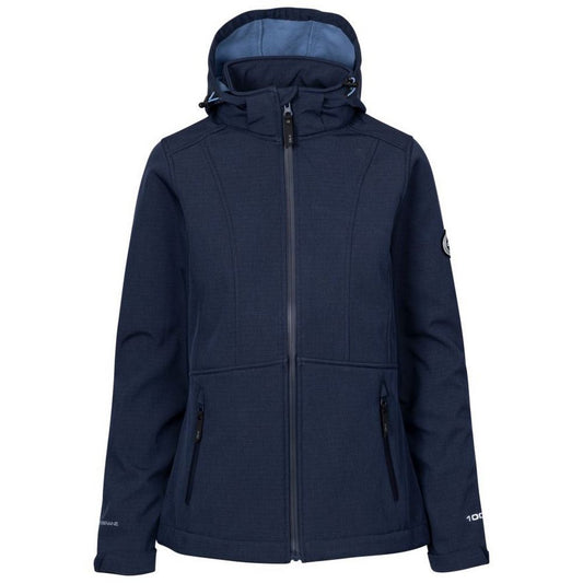 Navy Marl - Front - Trespass Womens-Ladies Christine DLX Soft Shell Jacket