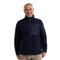 Navy - Side - Trespass Mens Buck Fleece Jacket