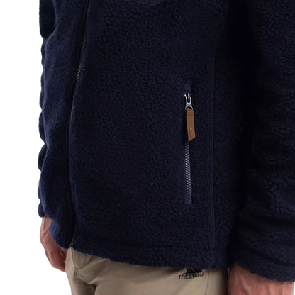 Navy - Close up - Trespass Mens Buck Fleece Jacket