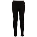 Black - Front - Trespass Childrens-Kids Fuzzy Sherpa Lined Leggings