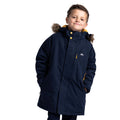 Navy - Side - Trespass Childrens-Kids Ultimately Waterproof Padded Jacket