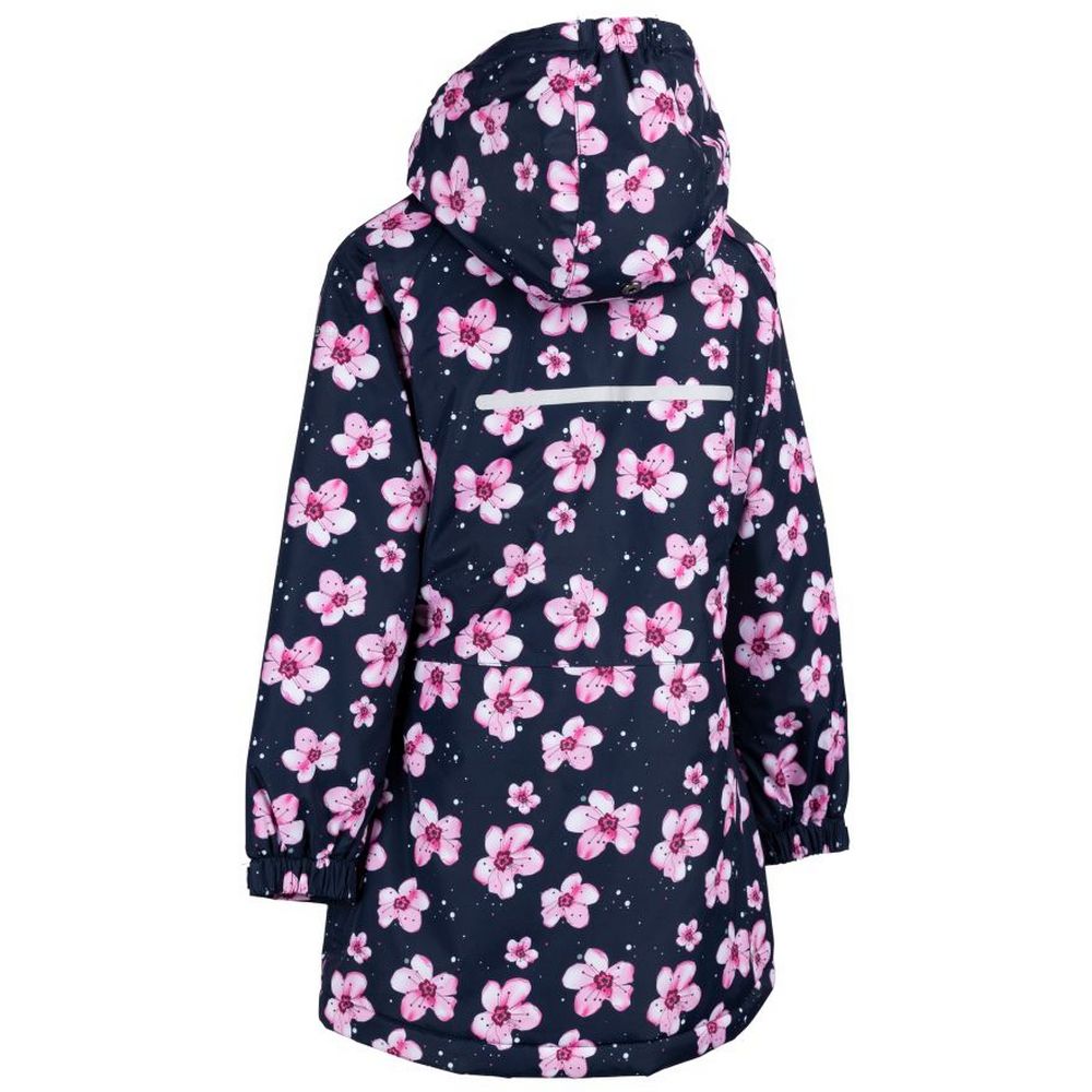 Navy - Back - Trespass Girls Arlene Padded Jacket