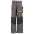 Storm Grey-Yellow Sulphur - Front - Trespass Childrens-Kids Hurry Hiking Trousers