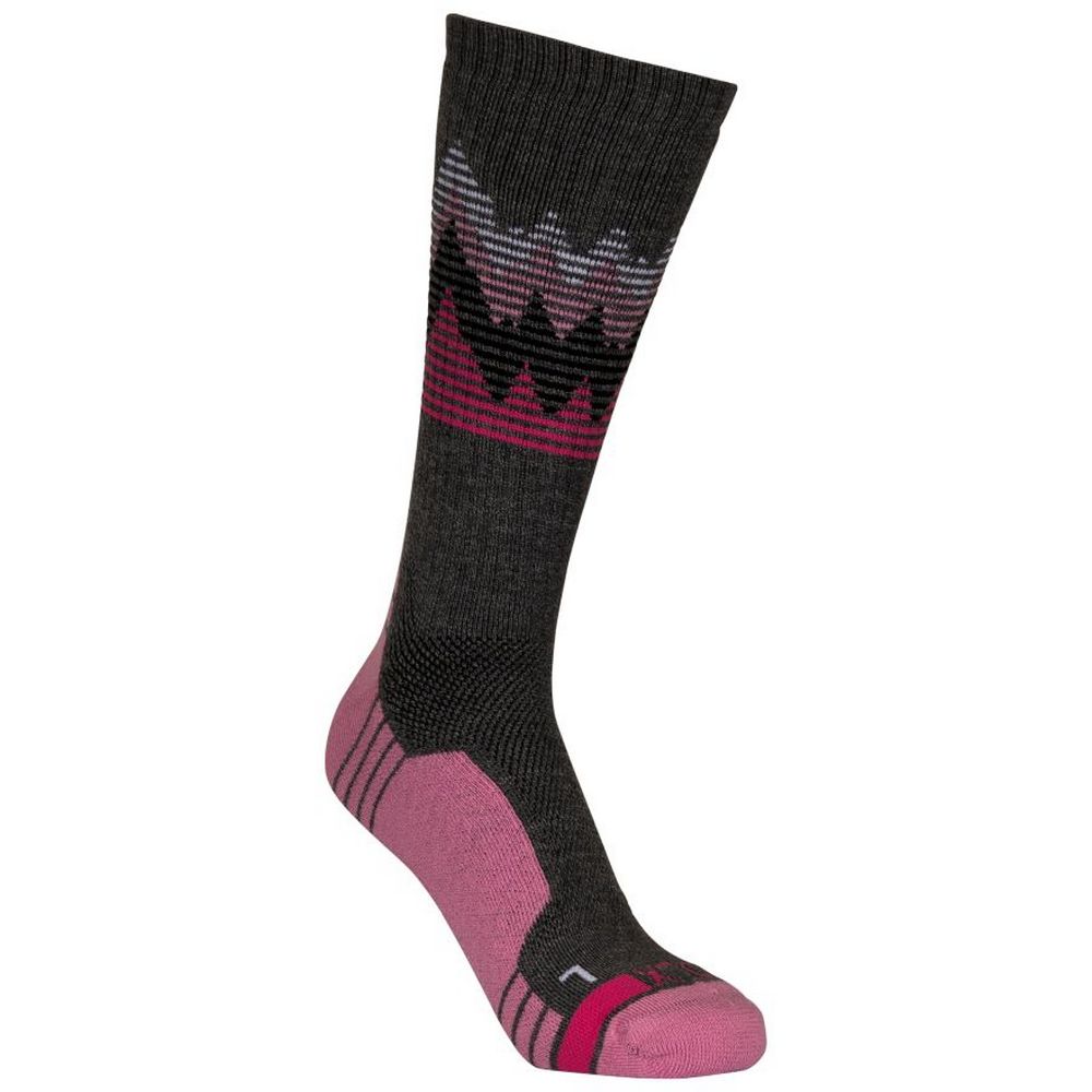 Grey Marl Marl - Side - Trespass Unisex Adult Hilliard DLX Trekking Socks