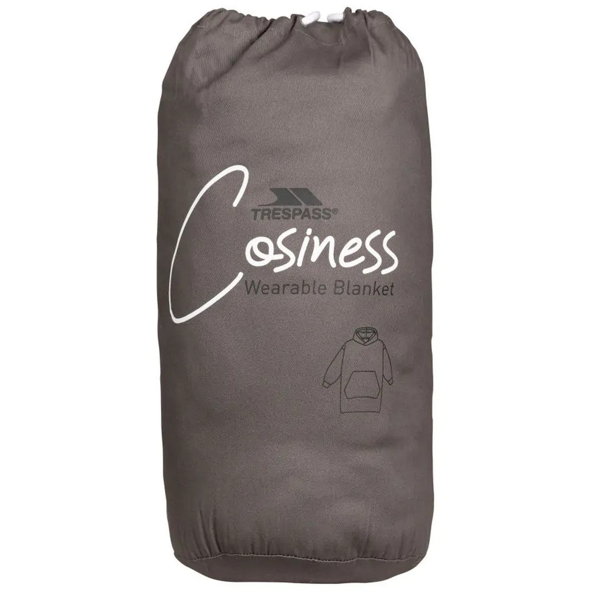 Storm Grey - Side - Trespass Unisex Adult Cosiness Oversized Hoodie Blanket