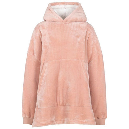 Misty Rose - Front - Trespass Unisex Adult Cosiness Oversized Hoodie Blanket