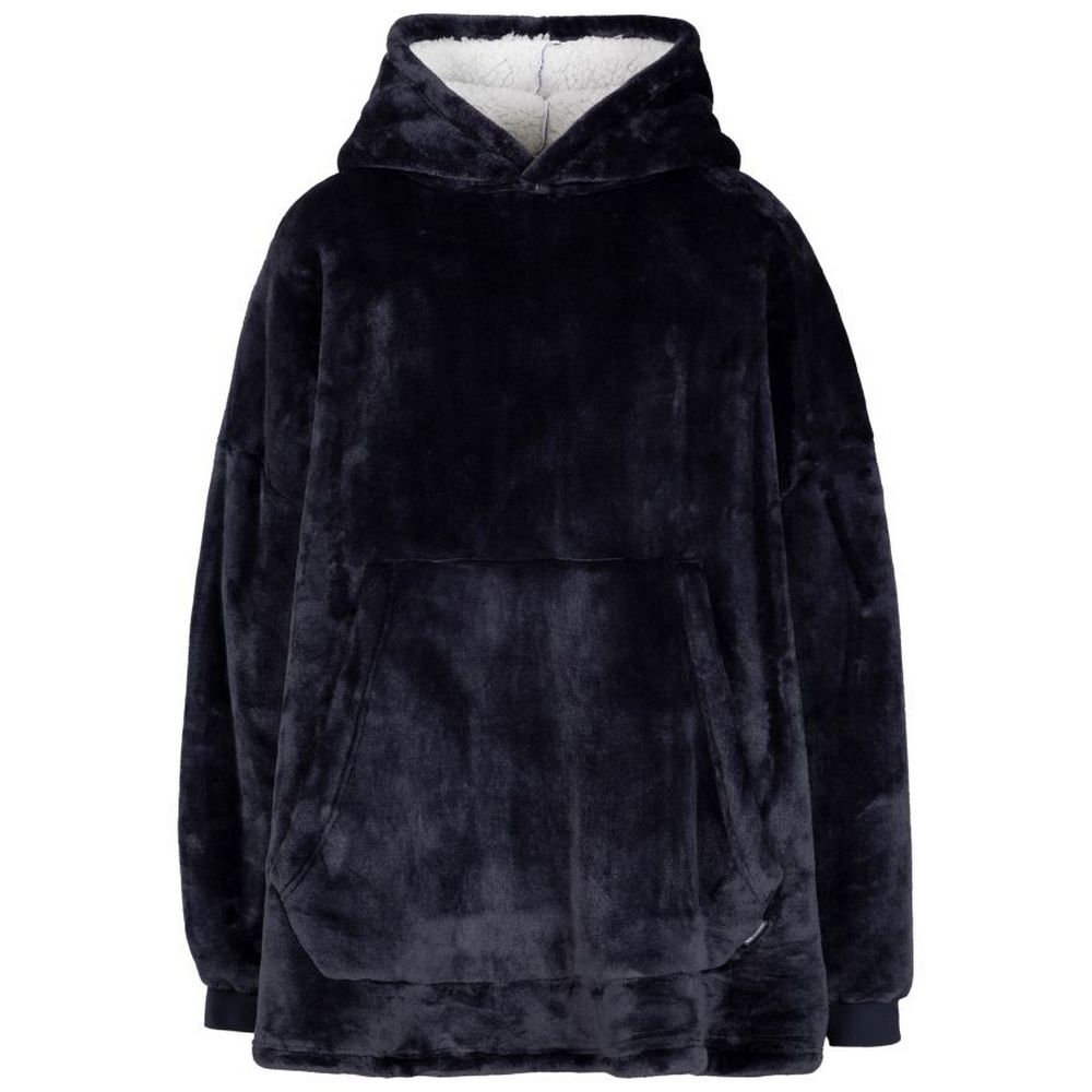 Navy - Front - Trespass Unisex Adult Cosiness Oversized Hoodie Blanket