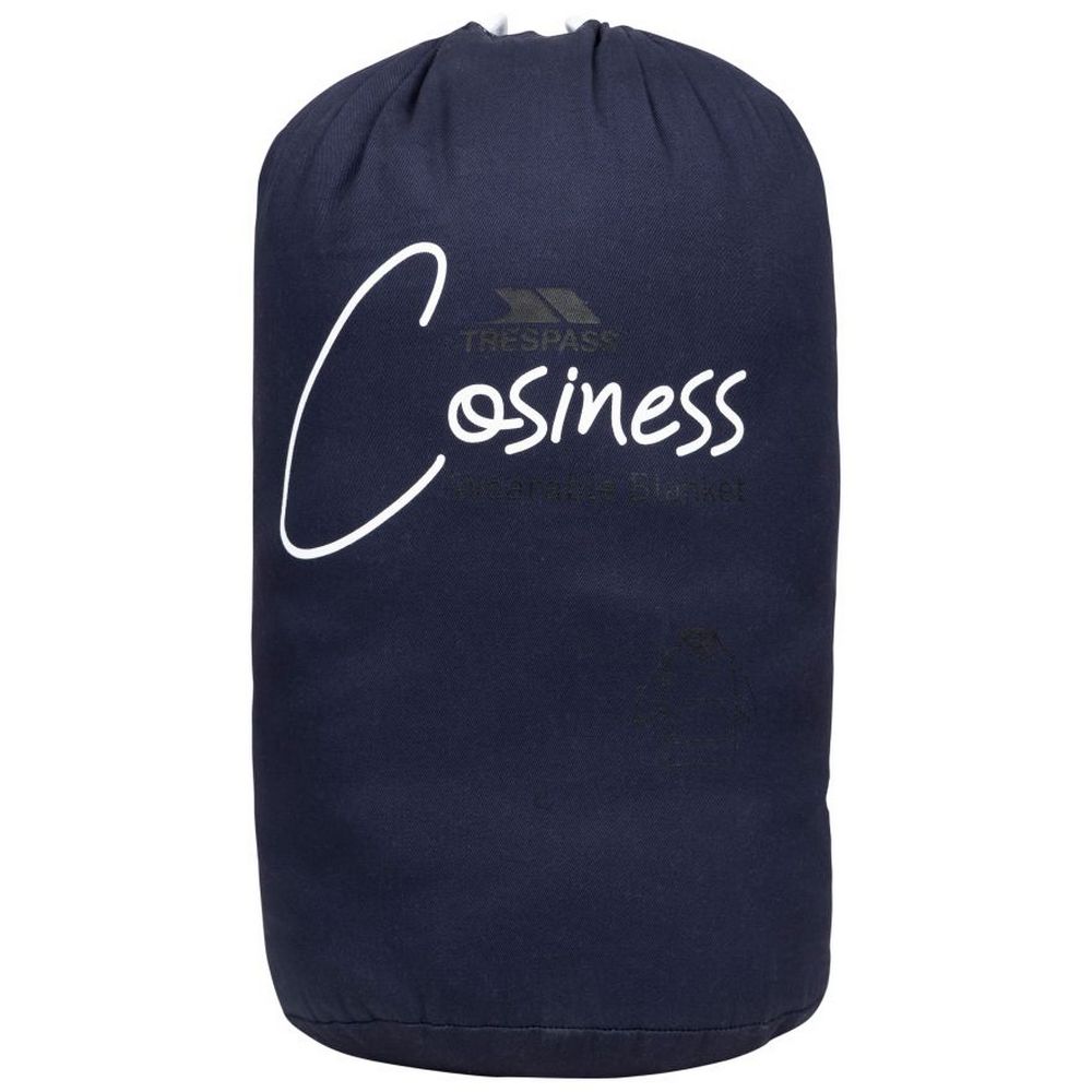 Navy - Side - Trespass Unisex Adult Cosiness Oversized Hoodie Blanket