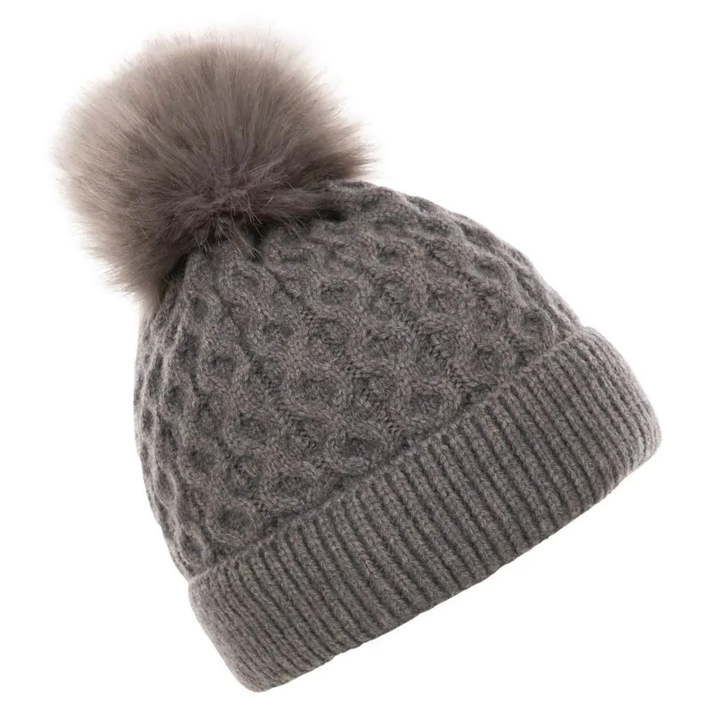Dark Grey - Back - Trespass Womens-Ladies Freja Pom Pom Beanie