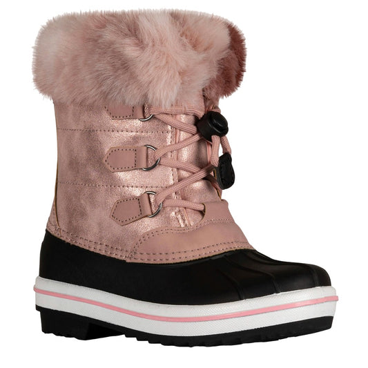 Pink - Front - Trespass Childrens-Kids Eiry Snow Boots