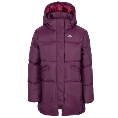 Potent Purple - Front - Trespass Girls Ailie Casual Padded Jacket