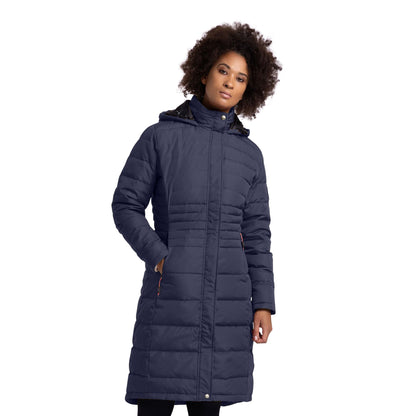 Navy - Side - Trespass Womens-Ladies Bitsy Down Jacket