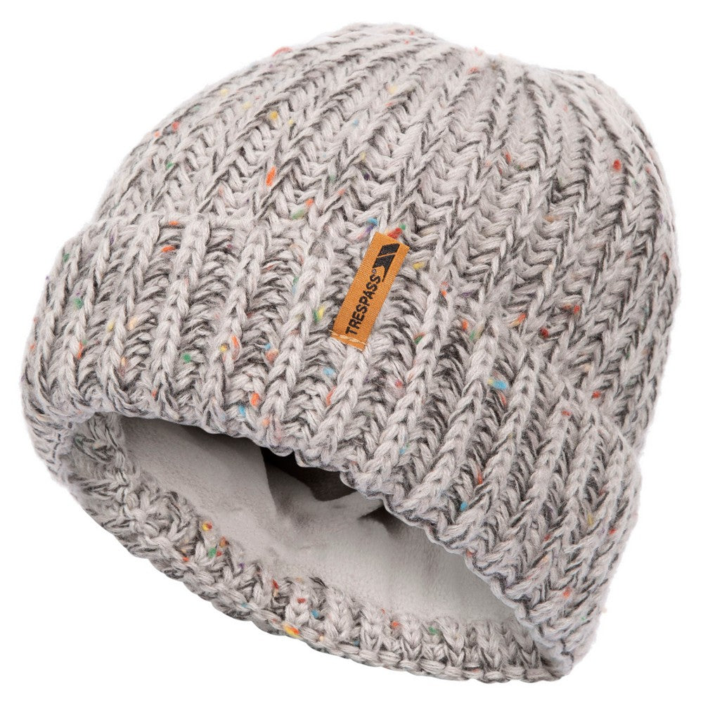 Pale Grey - Side - Trespass Unisex Adult Drifter Beanie