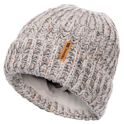 Pale Grey - Side - Trespass Unisex Adult Drifter Beanie