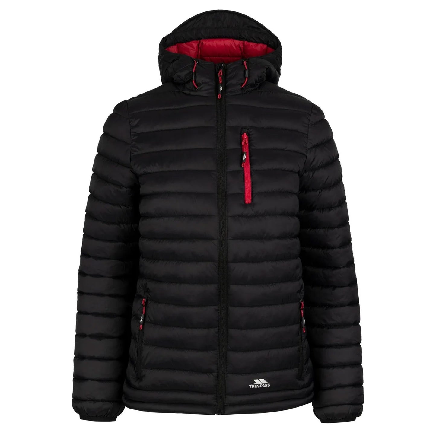 Black - Front - Trespass Womens-Ladies Lenka Hooded Padded Jacket