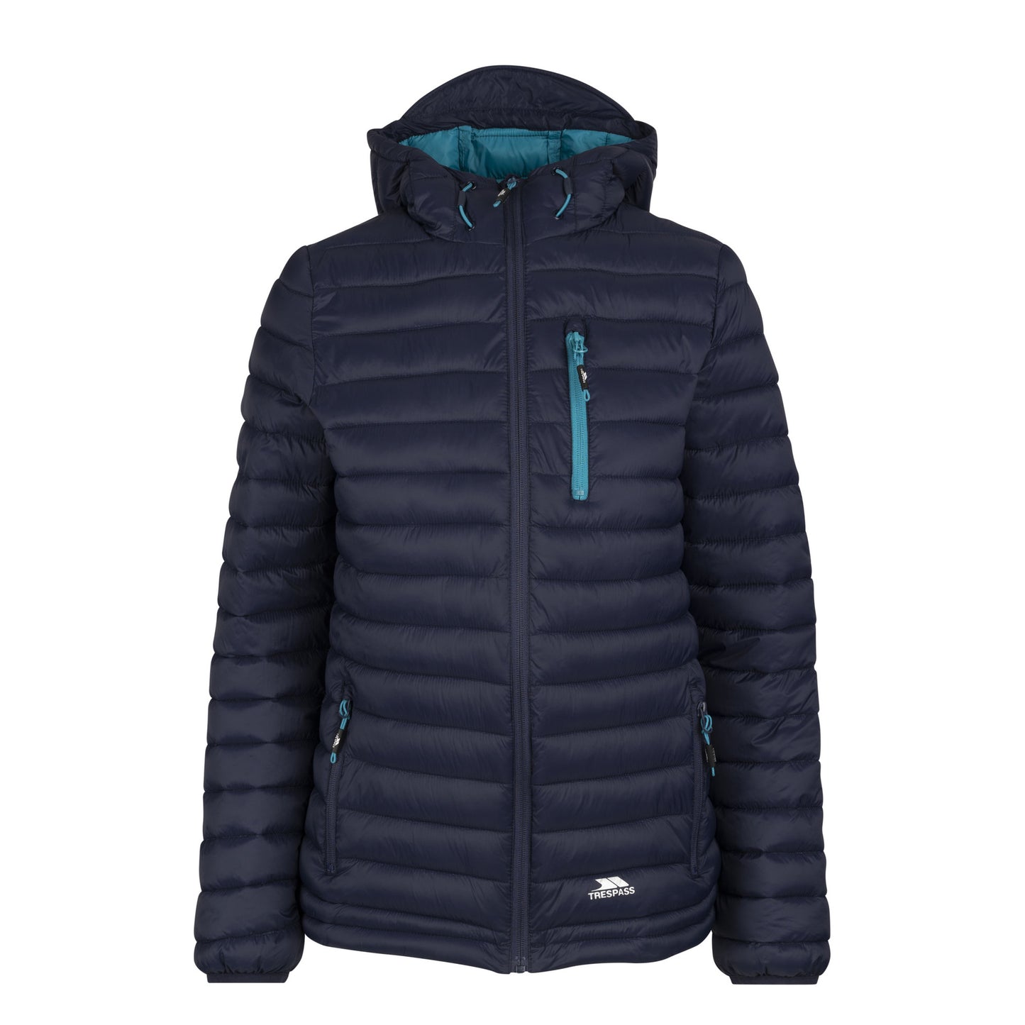 Navy - Front - Trespass Womens-Ladies Lenka Hooded Padded Jacket