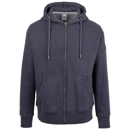 Navy Marl - Front - Trespass Mens Bran Full Zip Hoodie