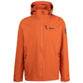 Burnt Orange - Front - Trespass Mens Montgomery DLX Waterproof Jacket