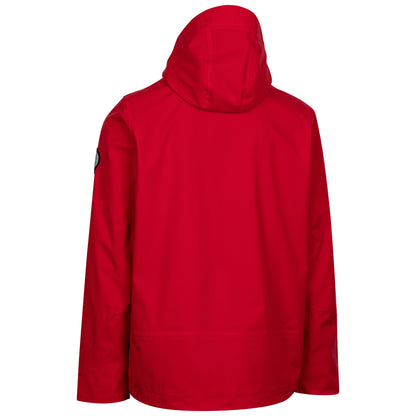 Red - Back - Trespass Mens Montgomery DLX Waterproof Jacket