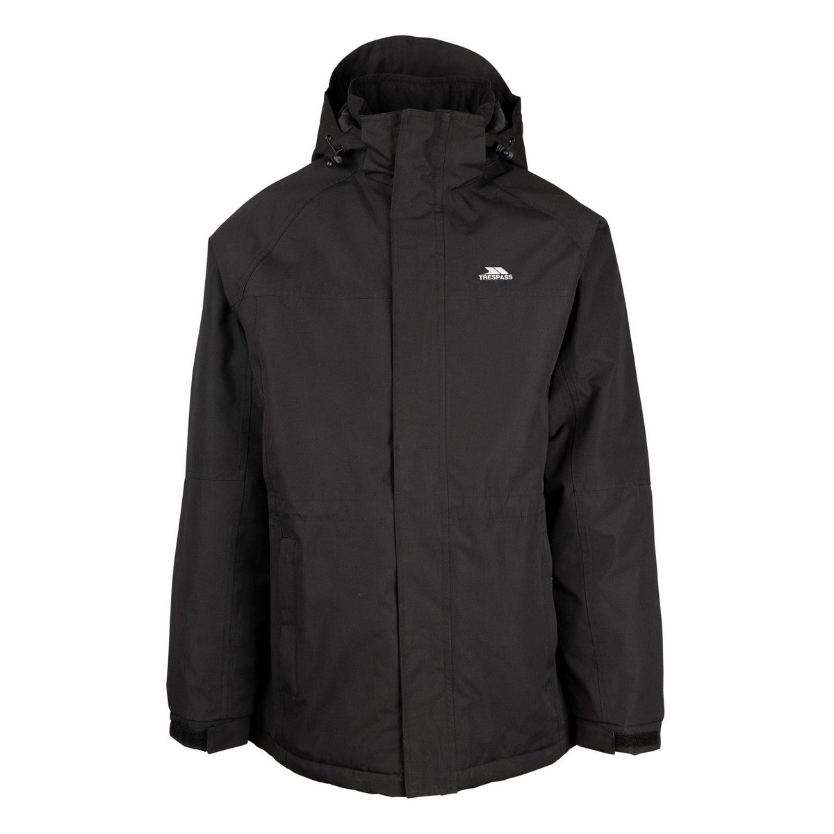Black - Front - Trespass Mens TP50 Greinton Waterproof Jacket