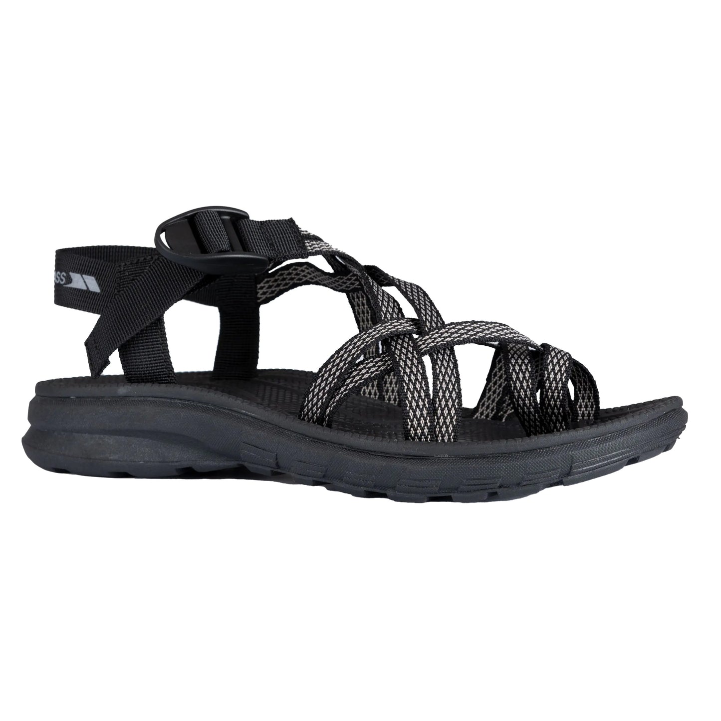 Black - Front - Trespass Womens-Ladies Vesta Crossover Strap Sandals