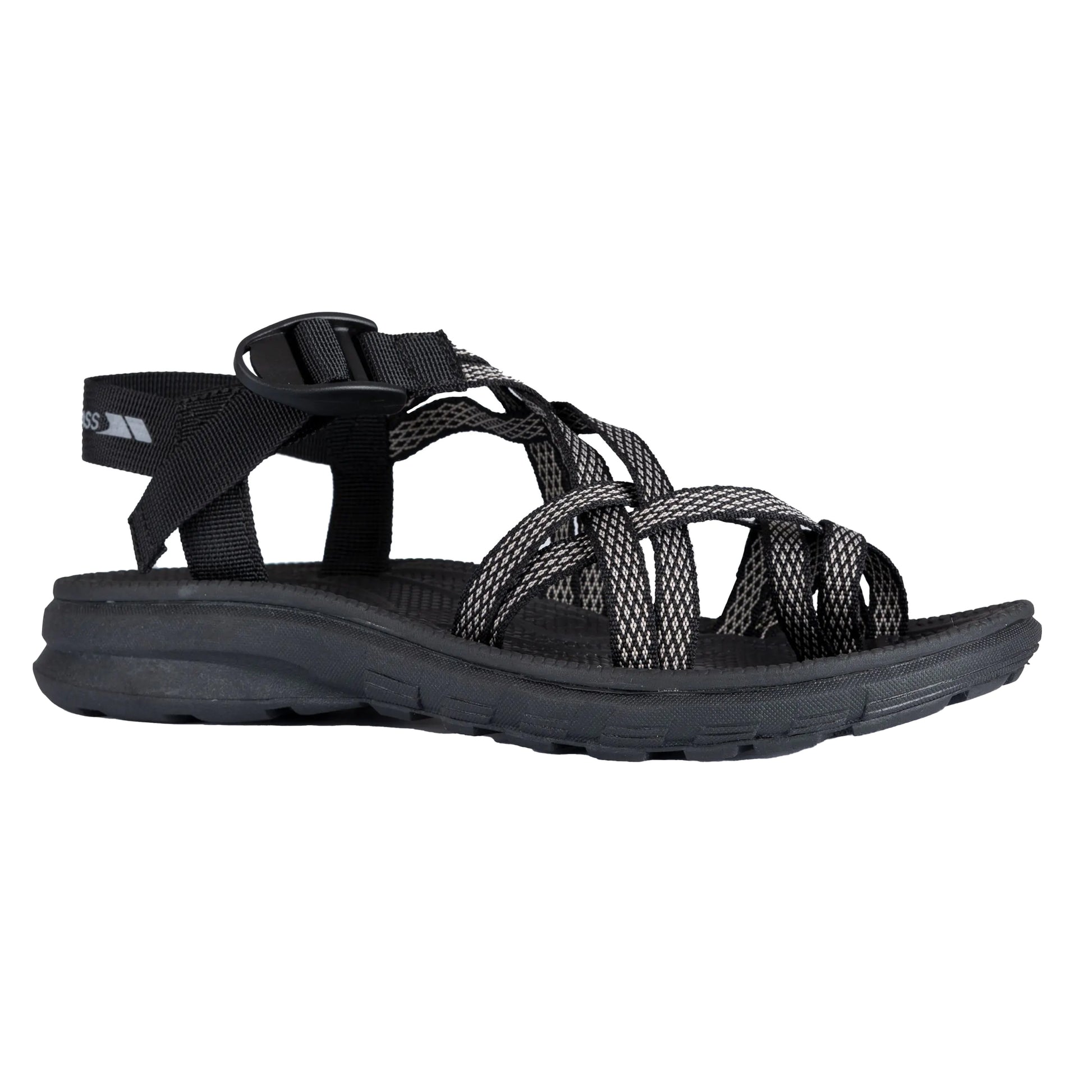 Black - Front - Trespass Womens-Ladies Vesta Crossover Strap Sandals
