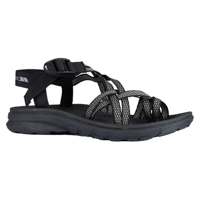 Black - Front - Trespass Womens-Ladies Vesta Crossover Strap Sandals